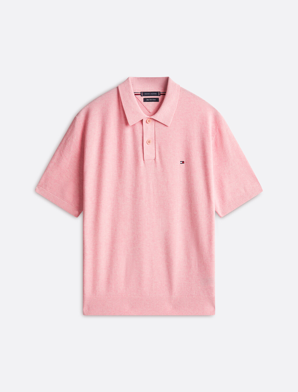 Rice Corn Short Sleeve Polo, Pink Shade Heather, hi-res