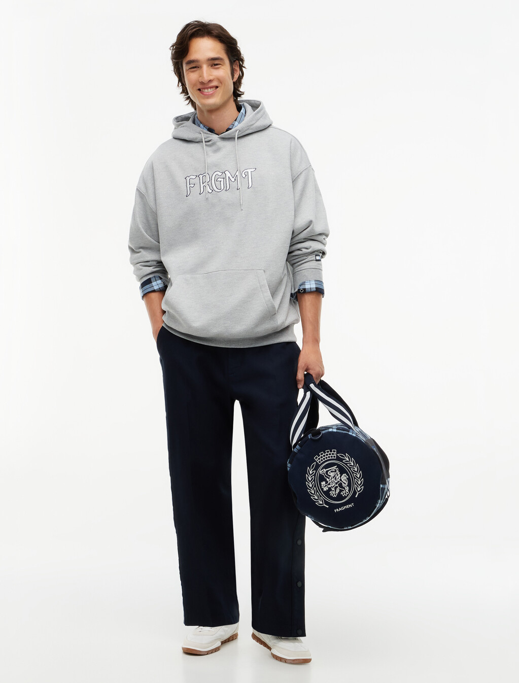Relaxed Fleece Hoody, Grey Heather, hi-res