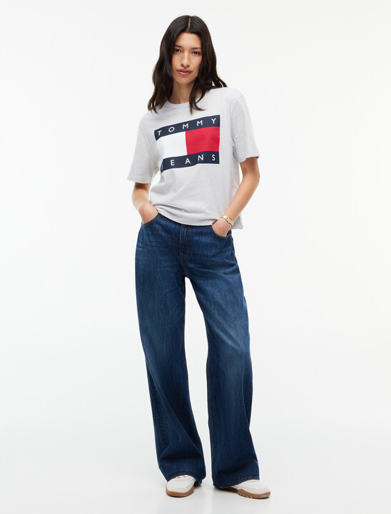 Flag Badge Boxy Jersey T-Shirt