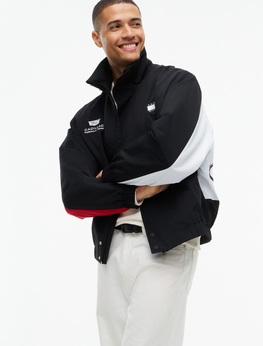 TH x Cadillac Formula 1&reg; Team Logo Zip-Thru Jacket, Black, hi-res
