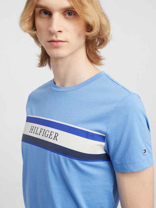 STRIPE LOGO SLIM FIT T-SHIRT