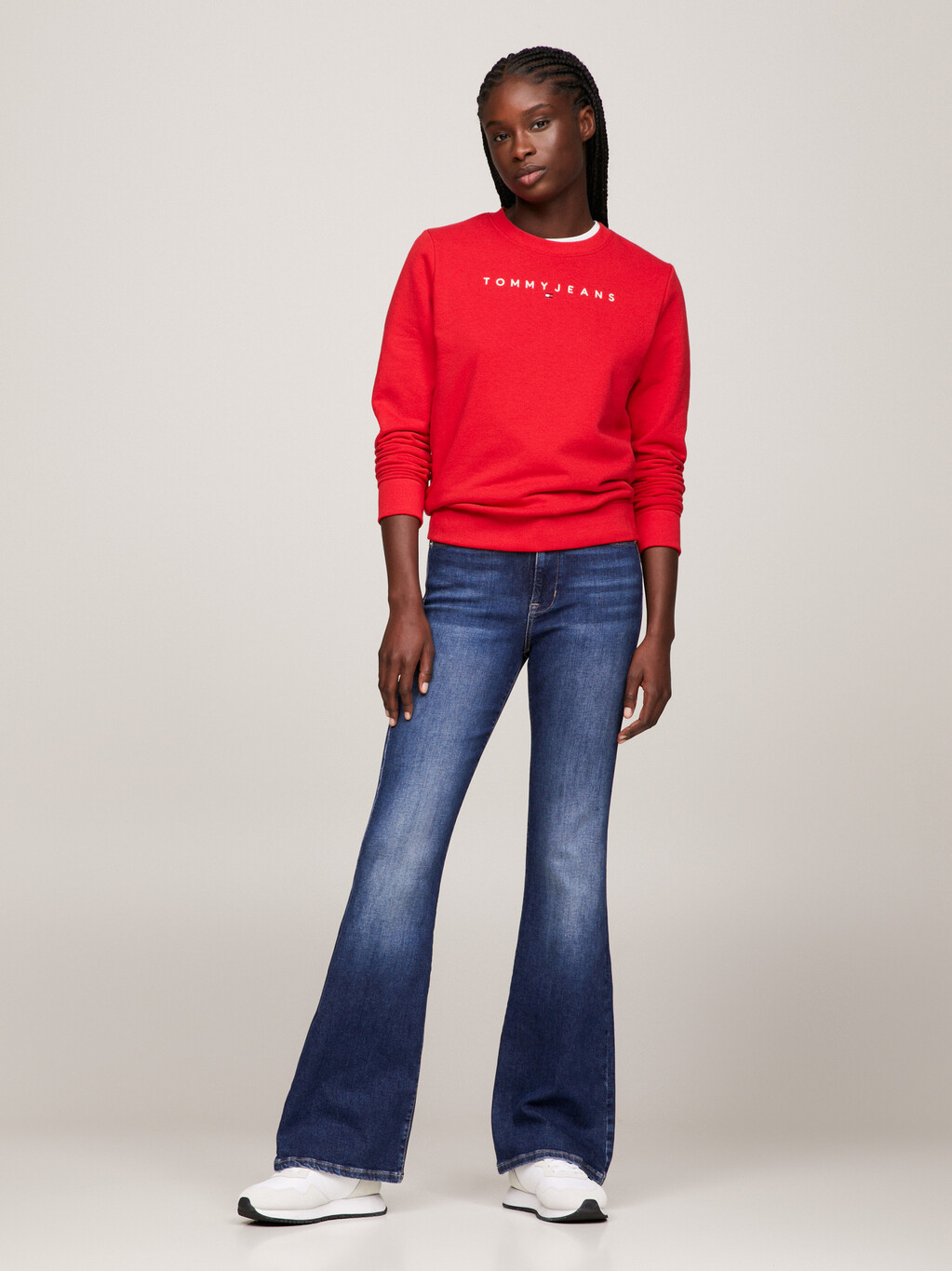 Sylvia High Rise Flared Jeans, Denim Medium, hi-res