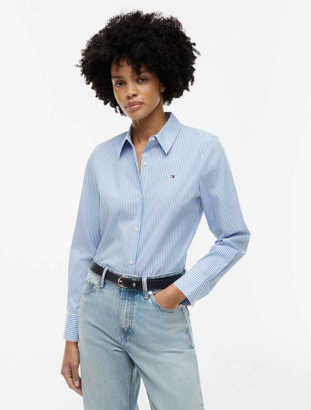Classic Regular Fit Poplin Shirt, Classic Ithaca Stp Mesmerizing Blue, hi-res