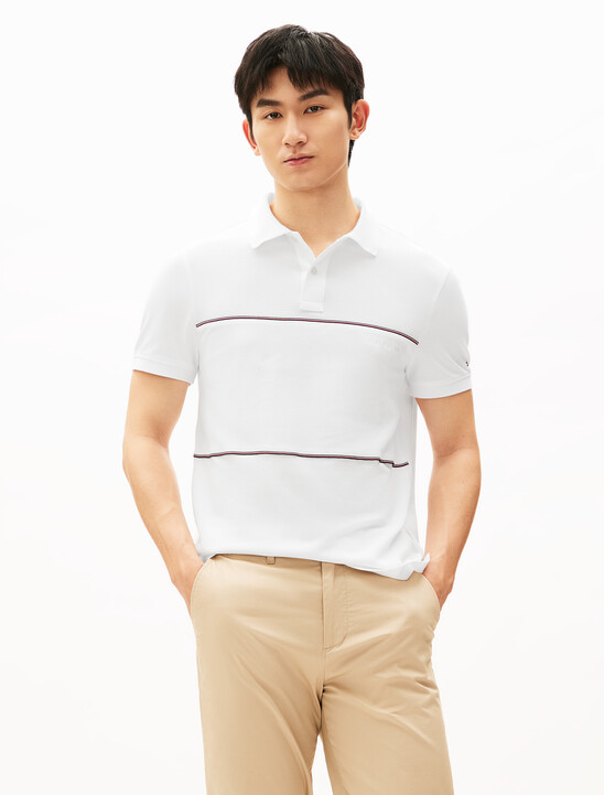 Global Stripe Block Polo