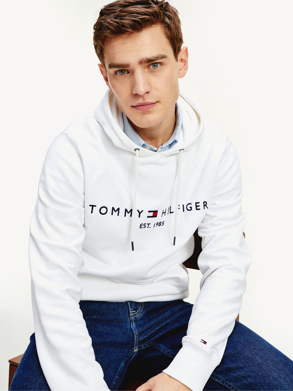 Embroidered Logo Hoodie | | Tommy Hilfiger Singapore
