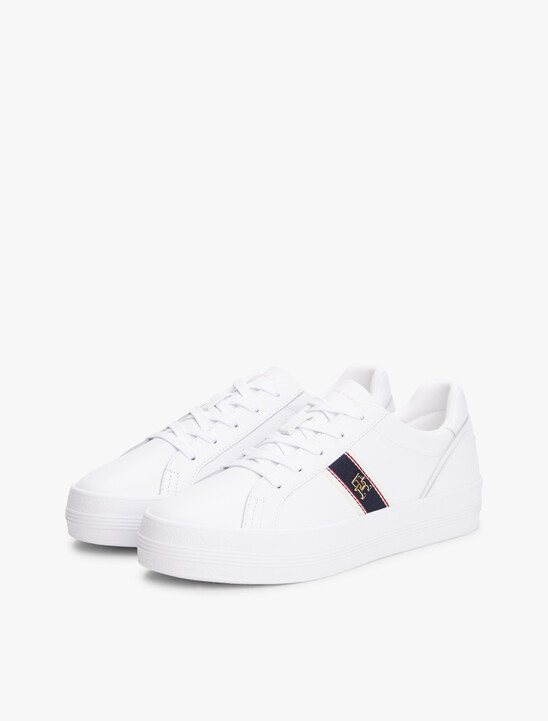 Webbing Vulcanized Leather Sneaker