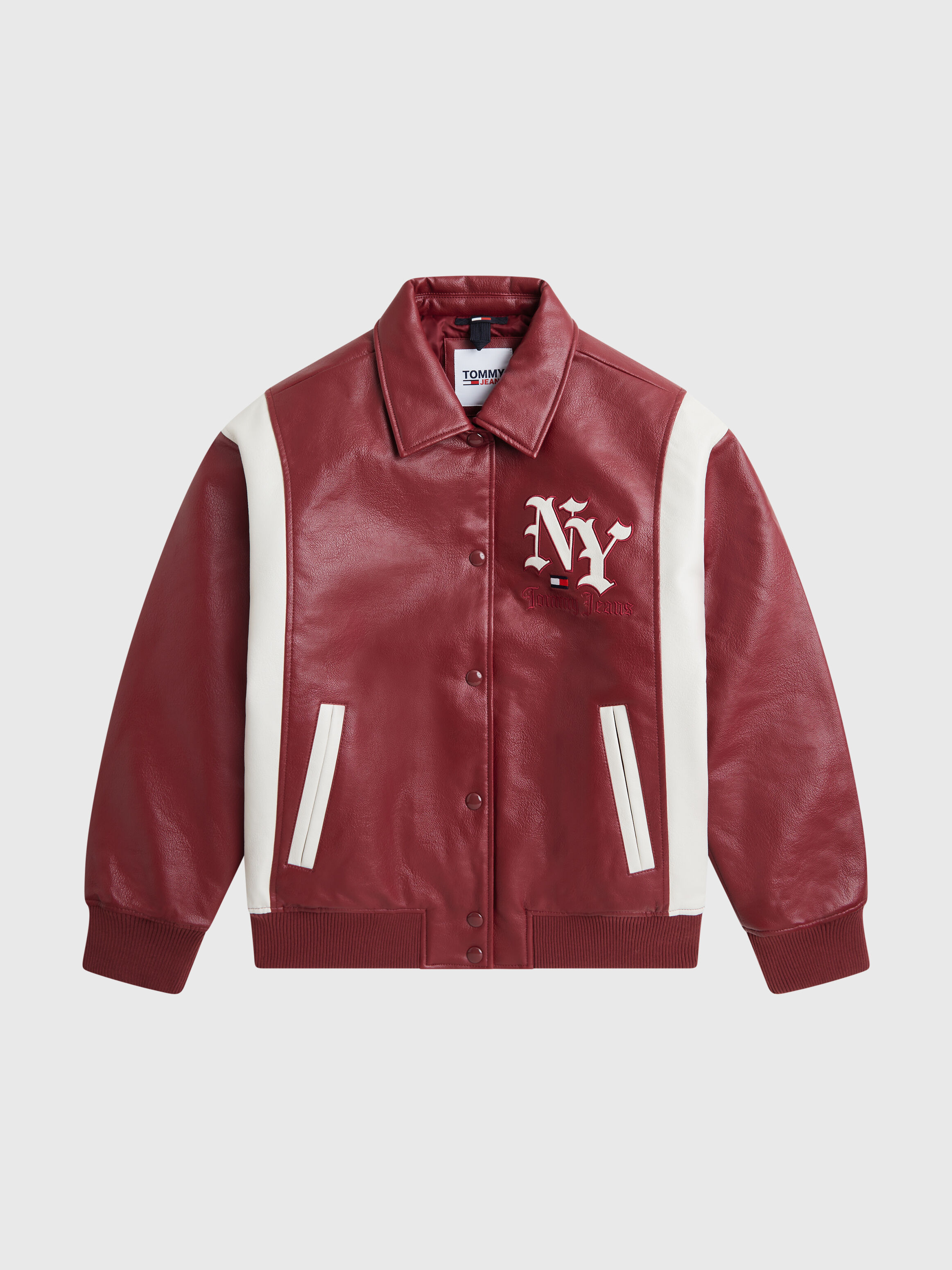 Grunge Pleather Bomber Jacket