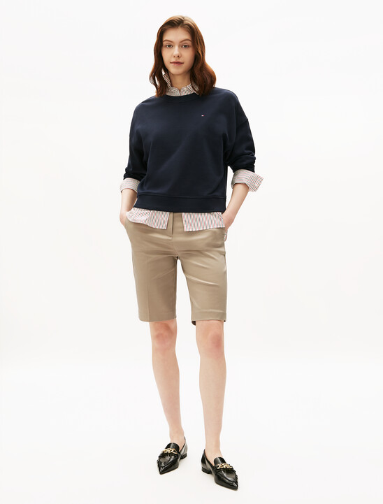 Linen Mix Belted Shorts