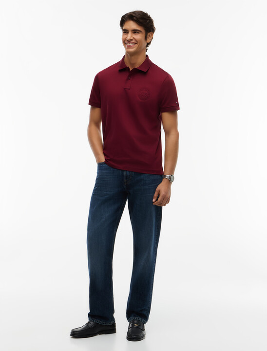 Regular Fit Interlock Knit Polo Shirt