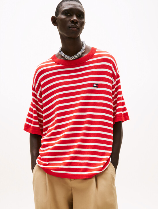The Runway Collection Stripe T-Shirt With Cashmere
