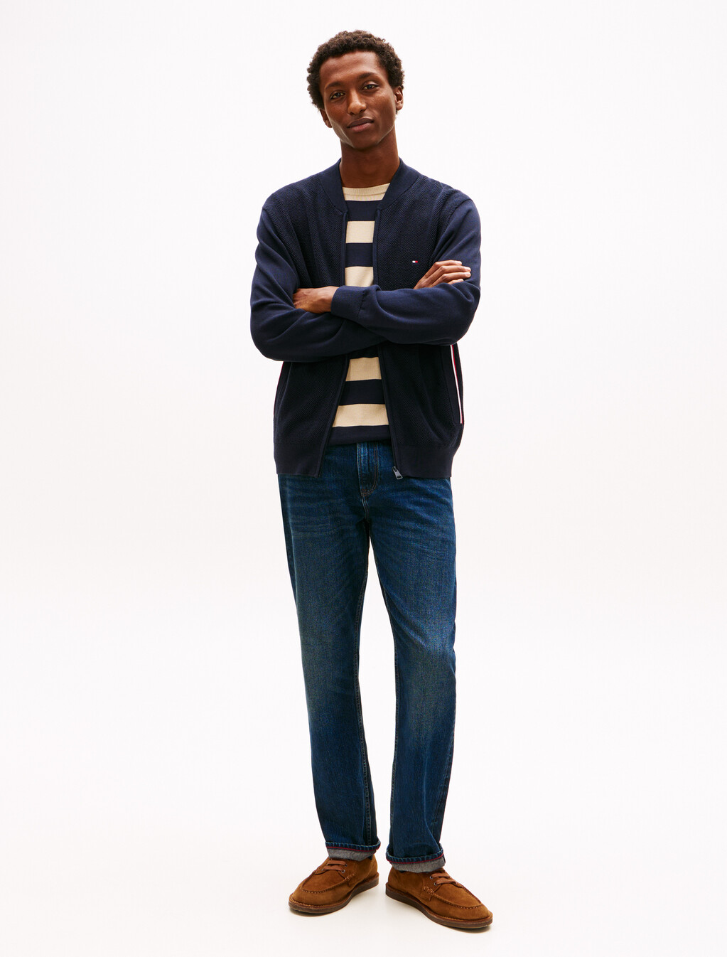 Textured Zip Through Bomber Jacket, Desert Sky, hi-res