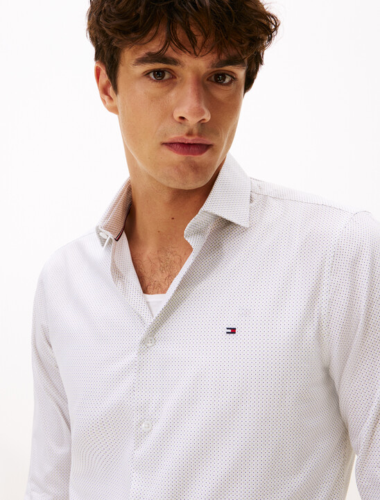 Micro Print Slim Shirt
