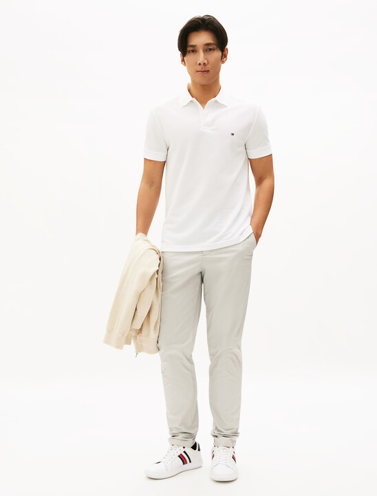 Bubble Knit Regular Polo, White Bubble Knit Regular Polo