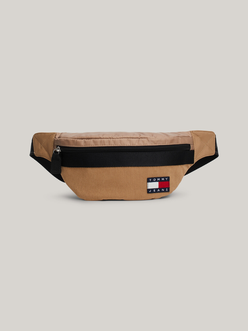 Essential Logo Corduroy Colour-Blocked Bum Bag, Tawny Sand, hi-res