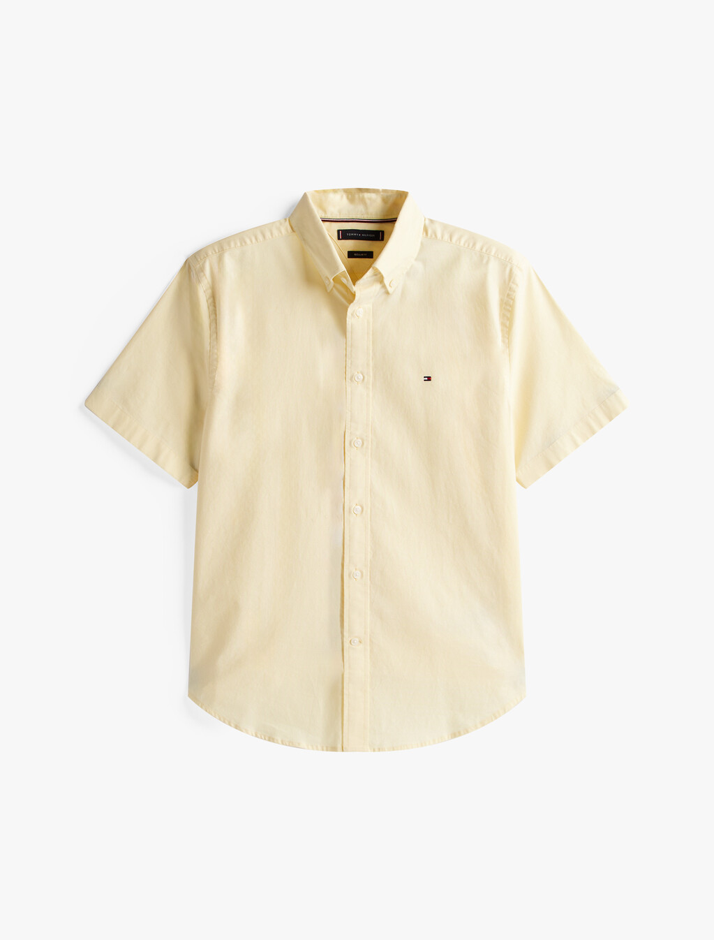 Lightweight Short Sleeve Oxford Shirt, Citronella, hi-res