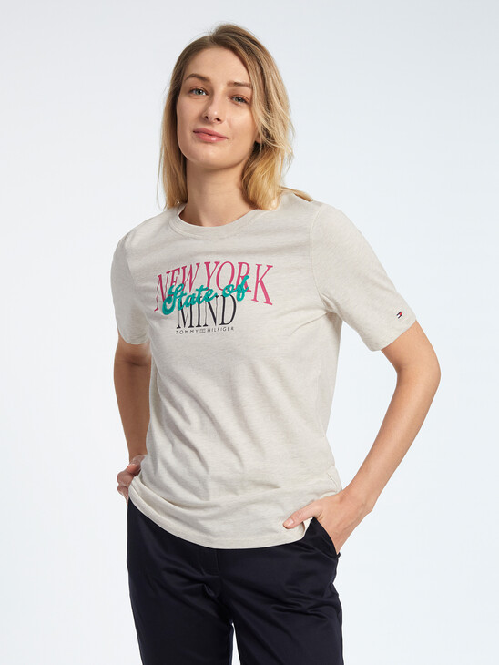 NEW YORK SLOGAN EMBROIDERED T-SHIRT