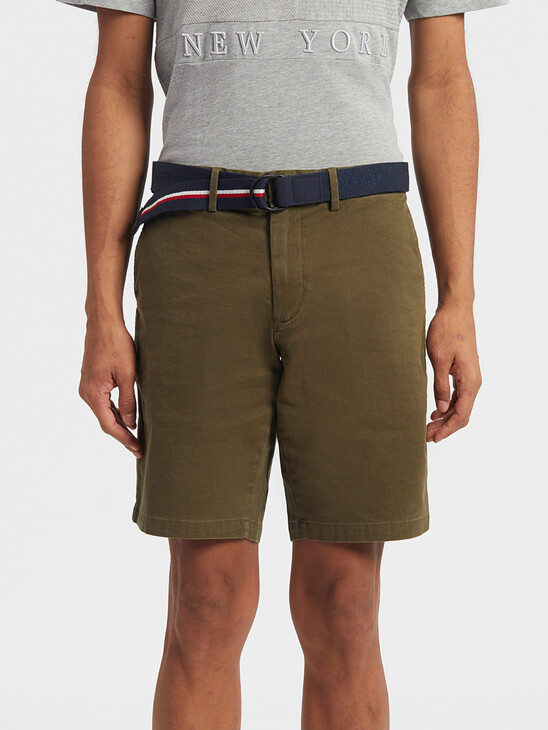 Essential Brooklyn Organic Cotton Twill Shorts With Belt