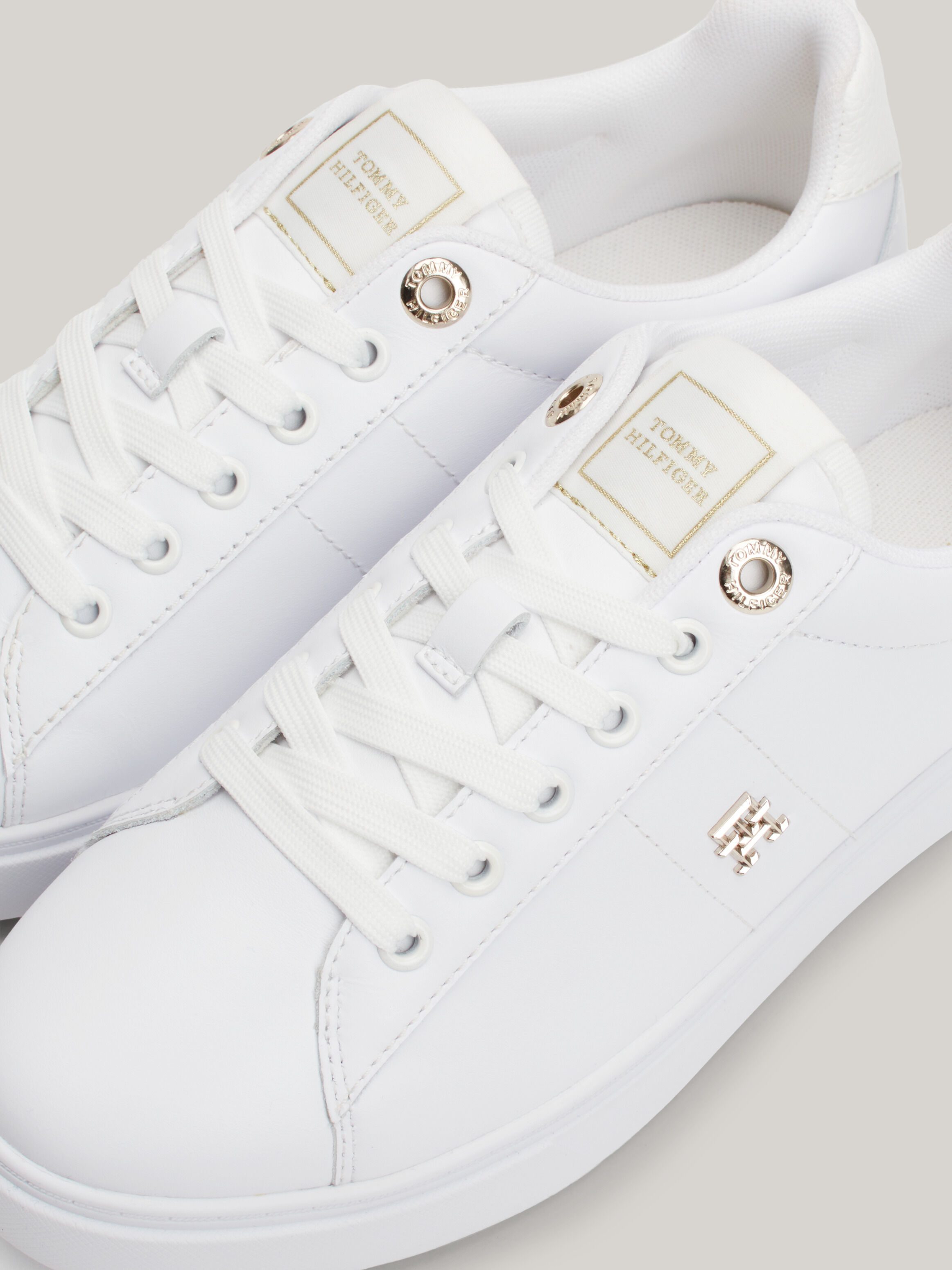 White top tommy trainers
