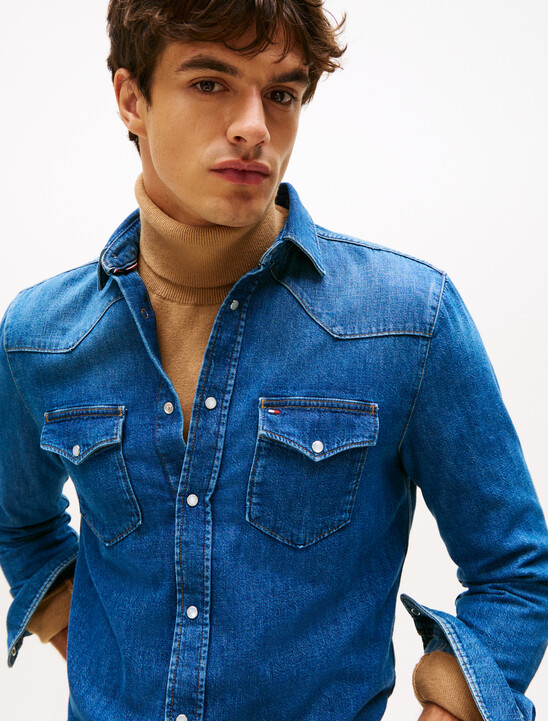 Regular Fit Western Denim Shirt