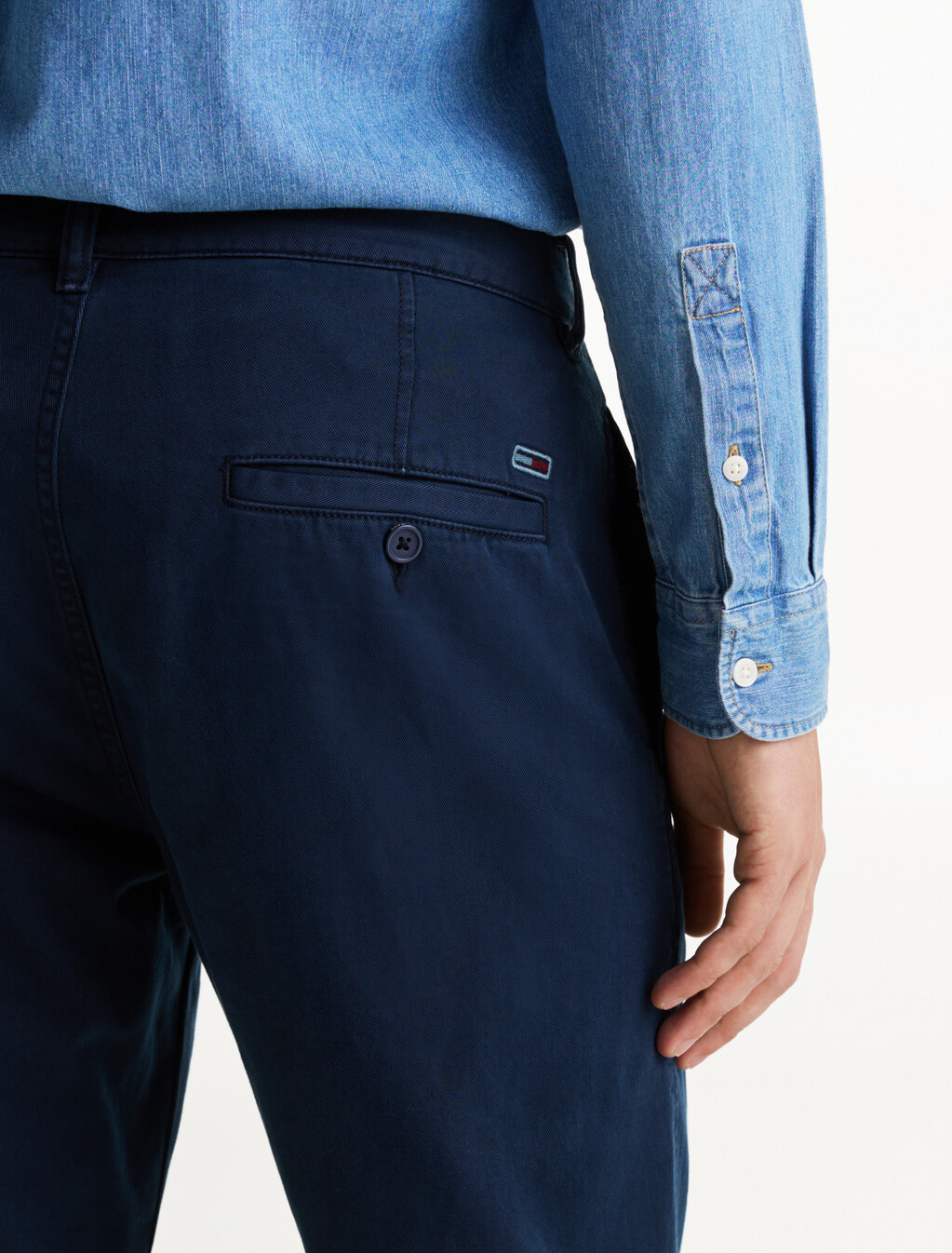 Cotton Twill Straight Leg Chinos, Dark Night Navy, hi-res