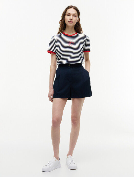 Logo Embroidery Ringer T-Shirt