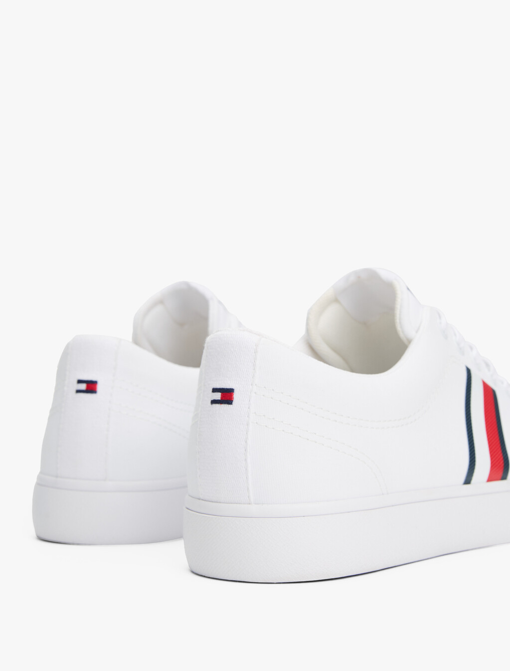 Tape Logo Trainers, White, hi-res