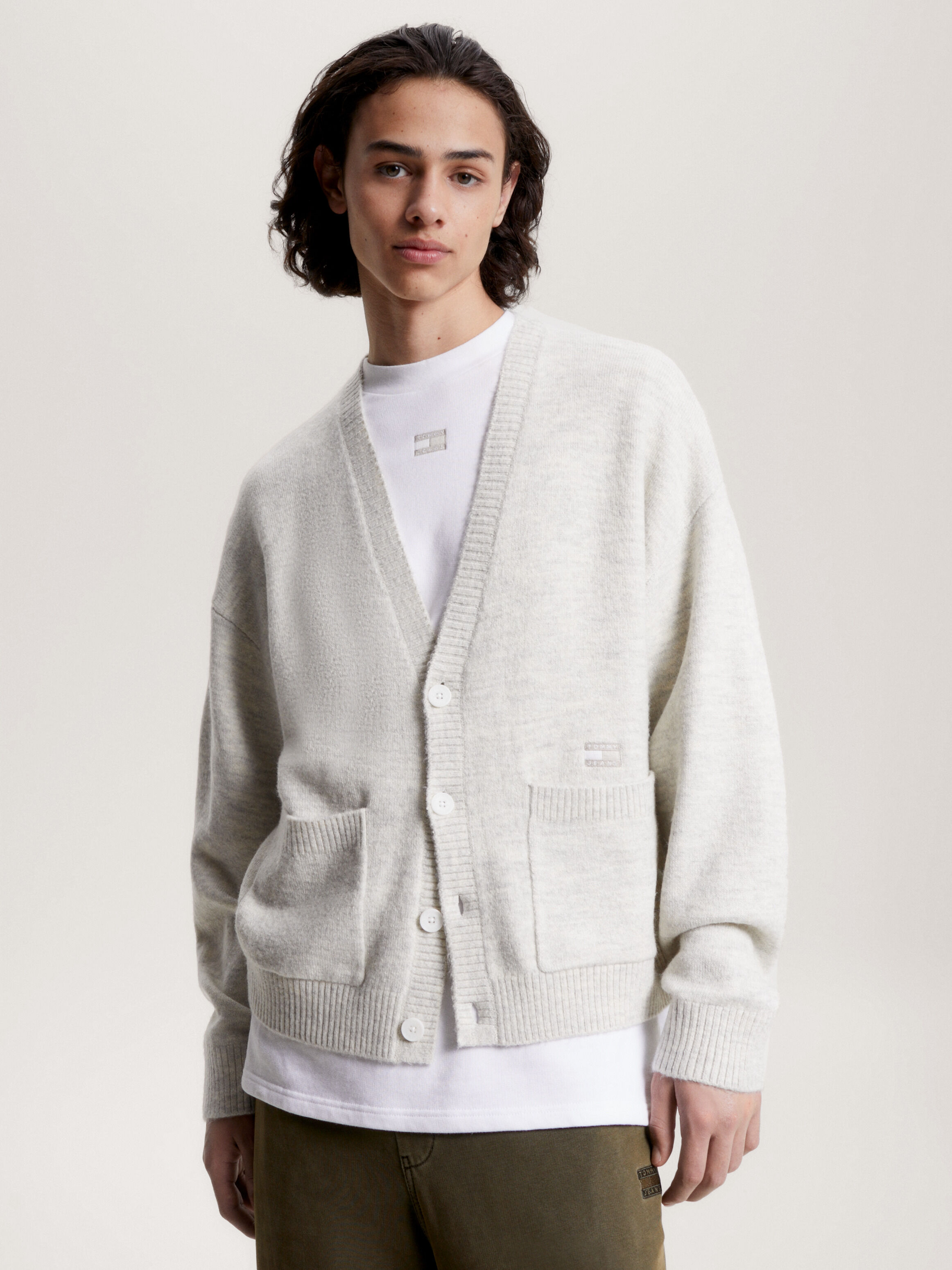 White cardigan best sale male