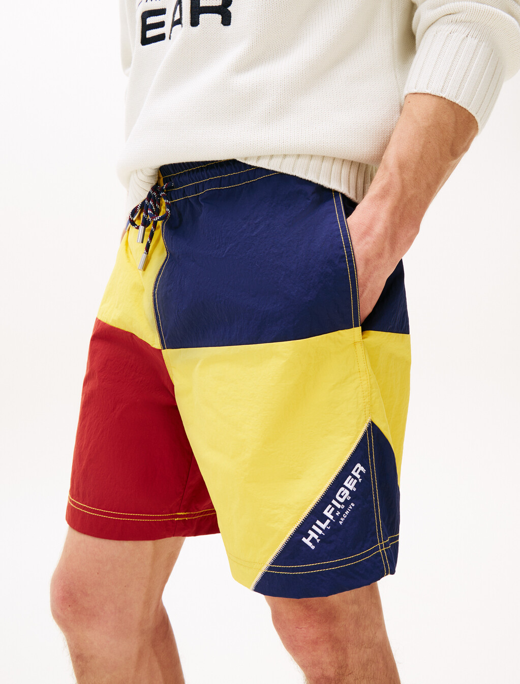 Hilfiger Sailing Colour-Blocked Shorts, Soft Sunflower / Multi, hi-res