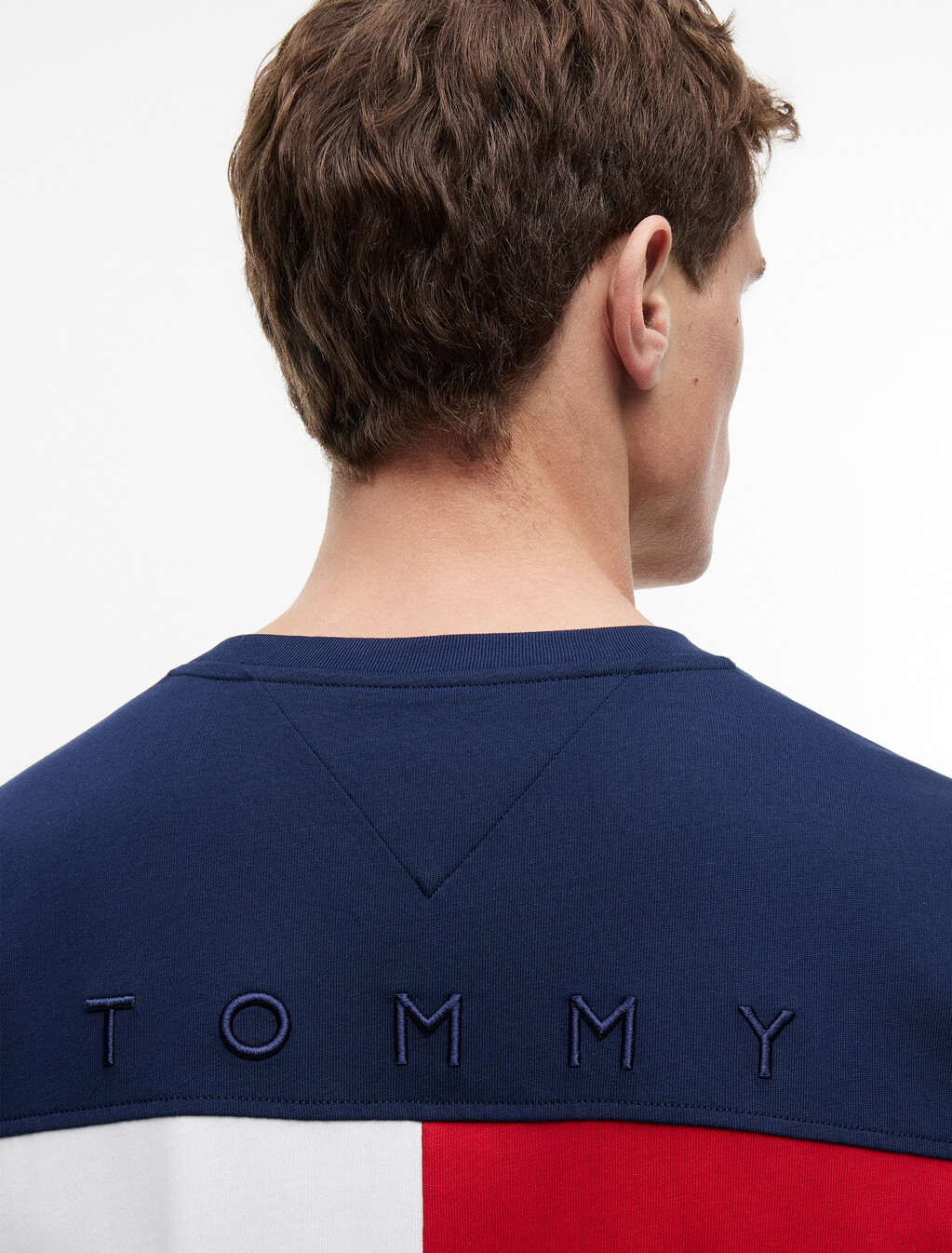 Crewneck Flag T-Shirt, Carbon Navy, hi-res