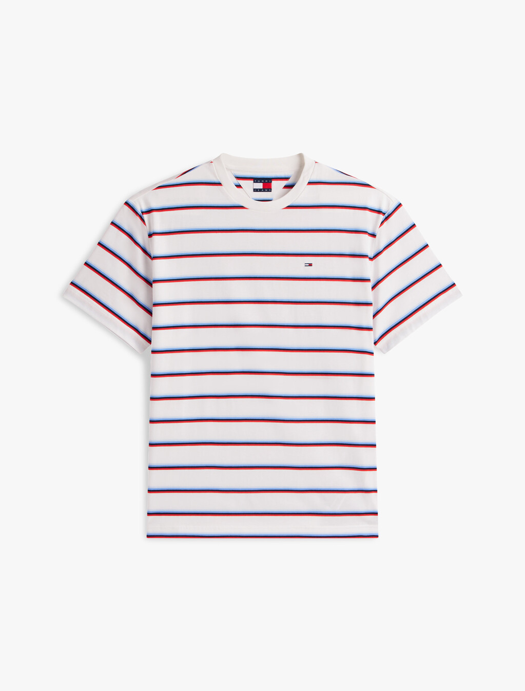 Hilfiger Flag Stripe Relaxed Jersey T-Shirt, Ecru Stripe, hi-res