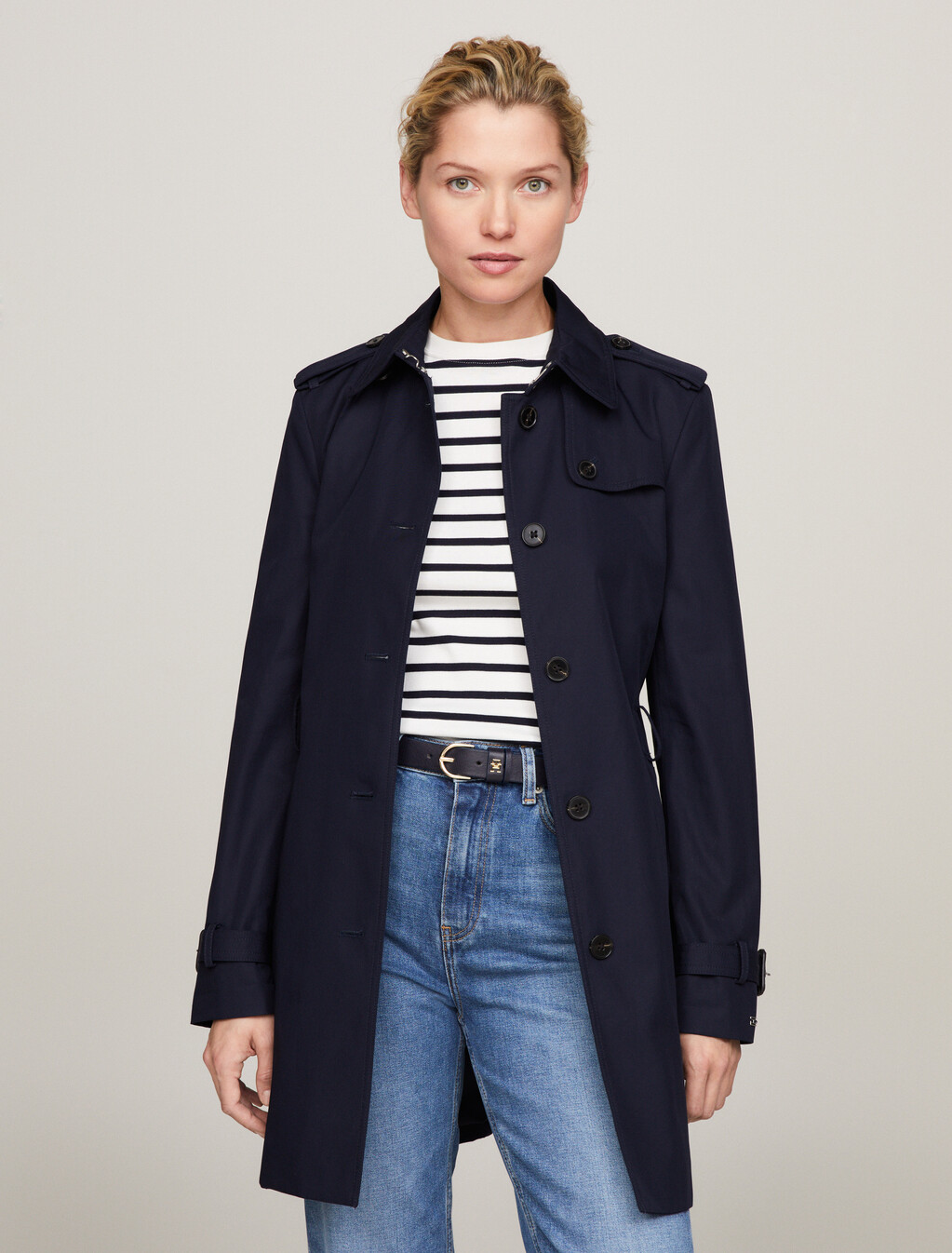 Heritage Single Breasted Trench, MIDNIGHT, hi-res