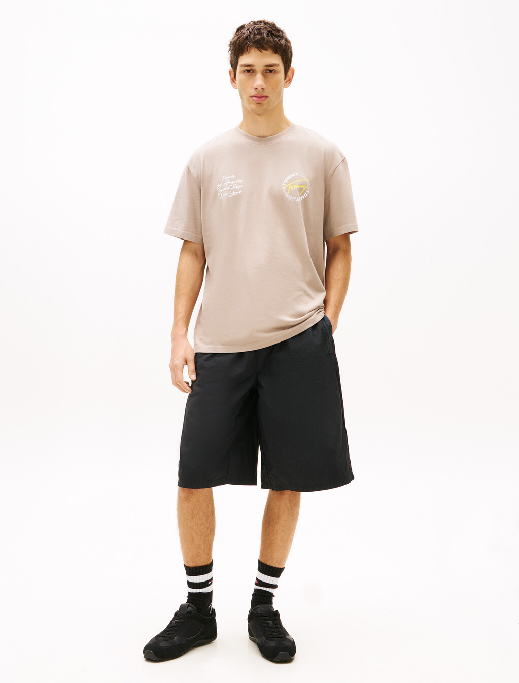 Circular Back Logo Relaxed T-Shirt, Limestone Dust, hi-res