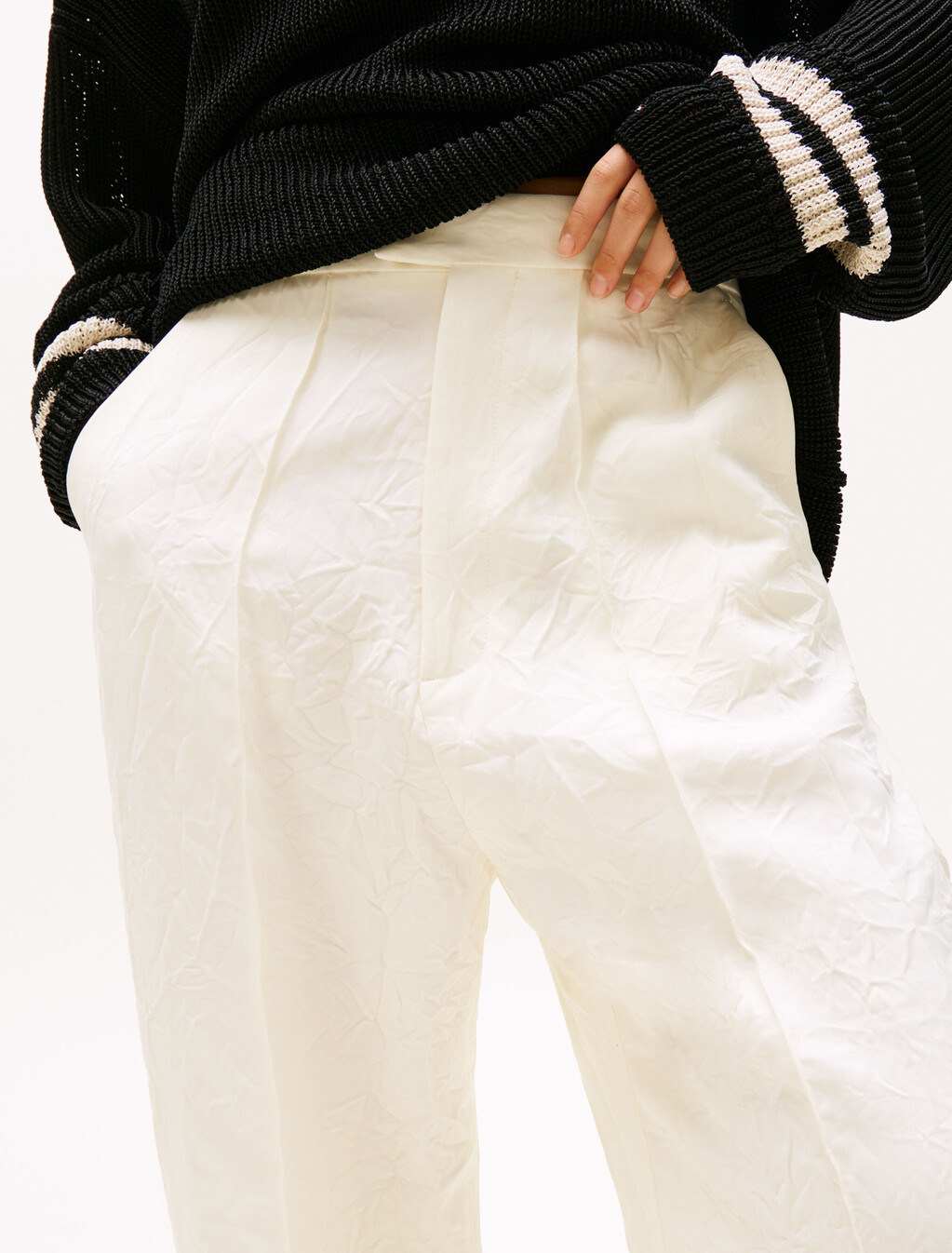 The Runway Collection Oversized Tailored Trousers, Calico, hi-res