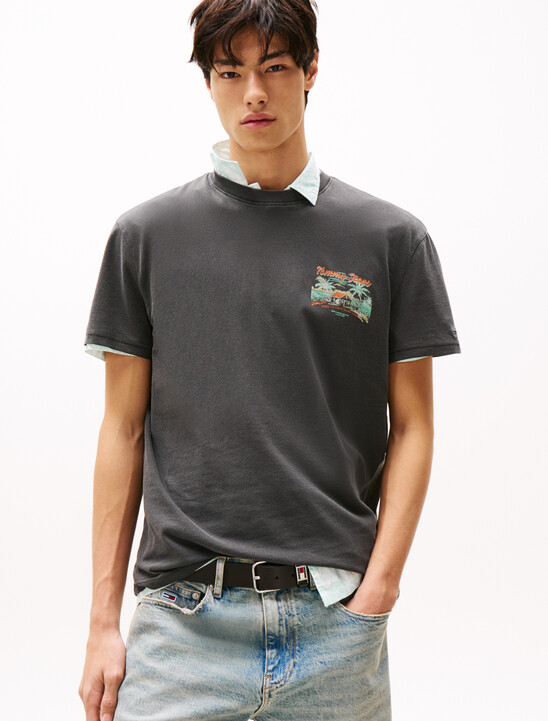 Cabana Print Back Graphic T-Shirt
