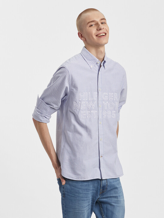 ITHACA STRIPE ARTWORK SHIRT