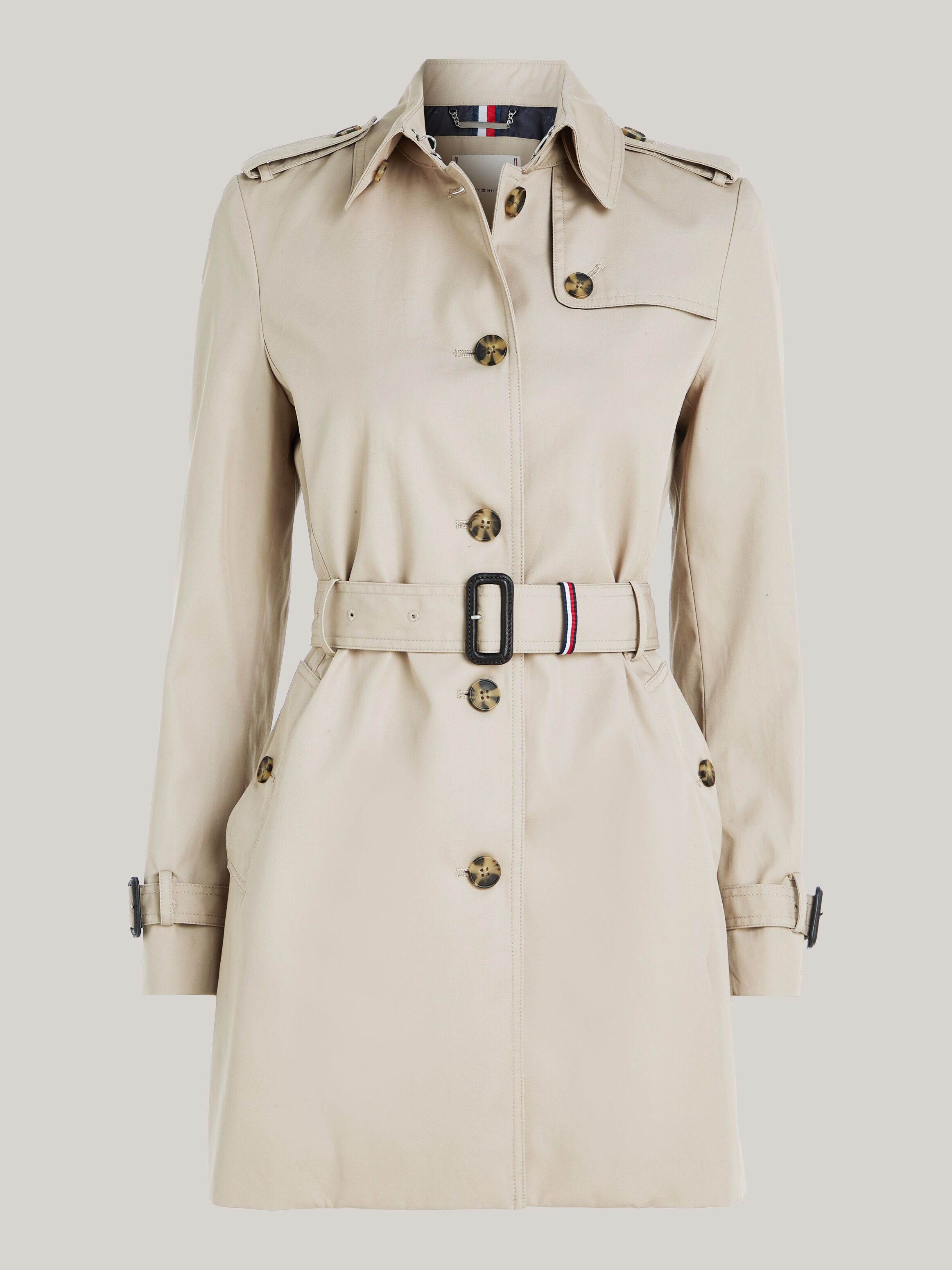 Tommy Hilfiger Heritage Single Breasted Trench in Medium Taupe