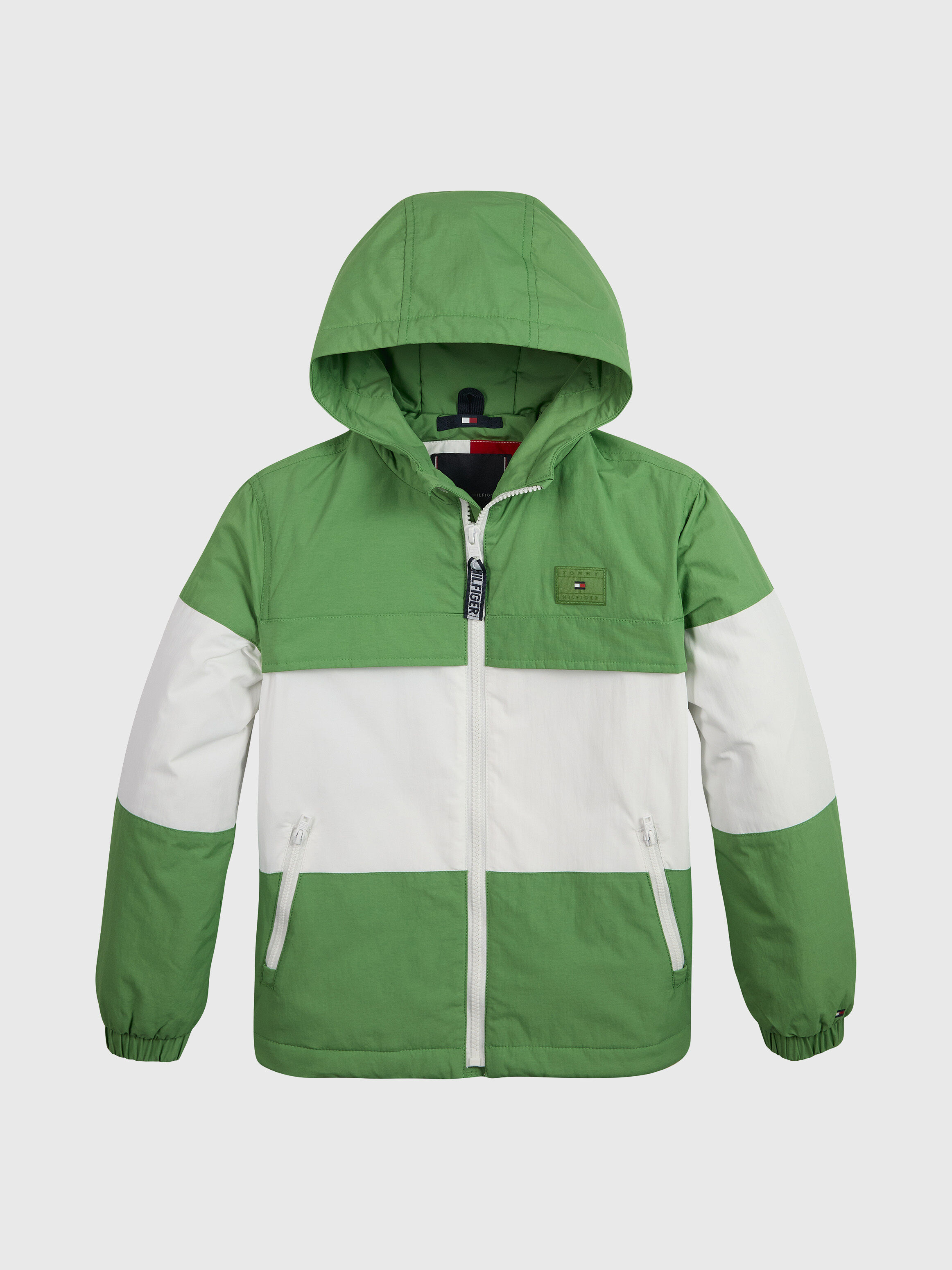 Recycled Colour Blocked Padded Chicago Windbreaker Tommy