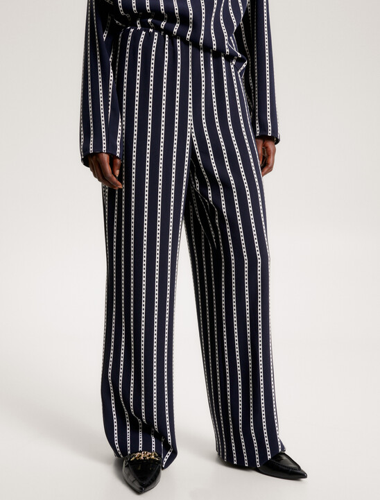 Argyle Stripe Relaxed Pants