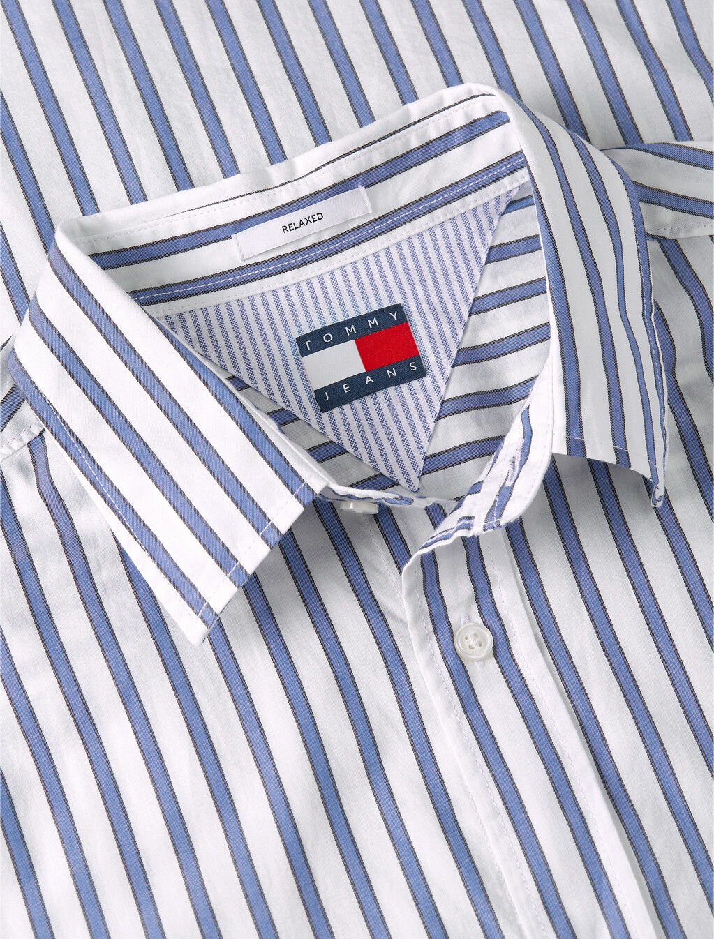 Relaxed Fit Stripe Short Sleeve Shirt, Providence Blue Stripe, hi-res