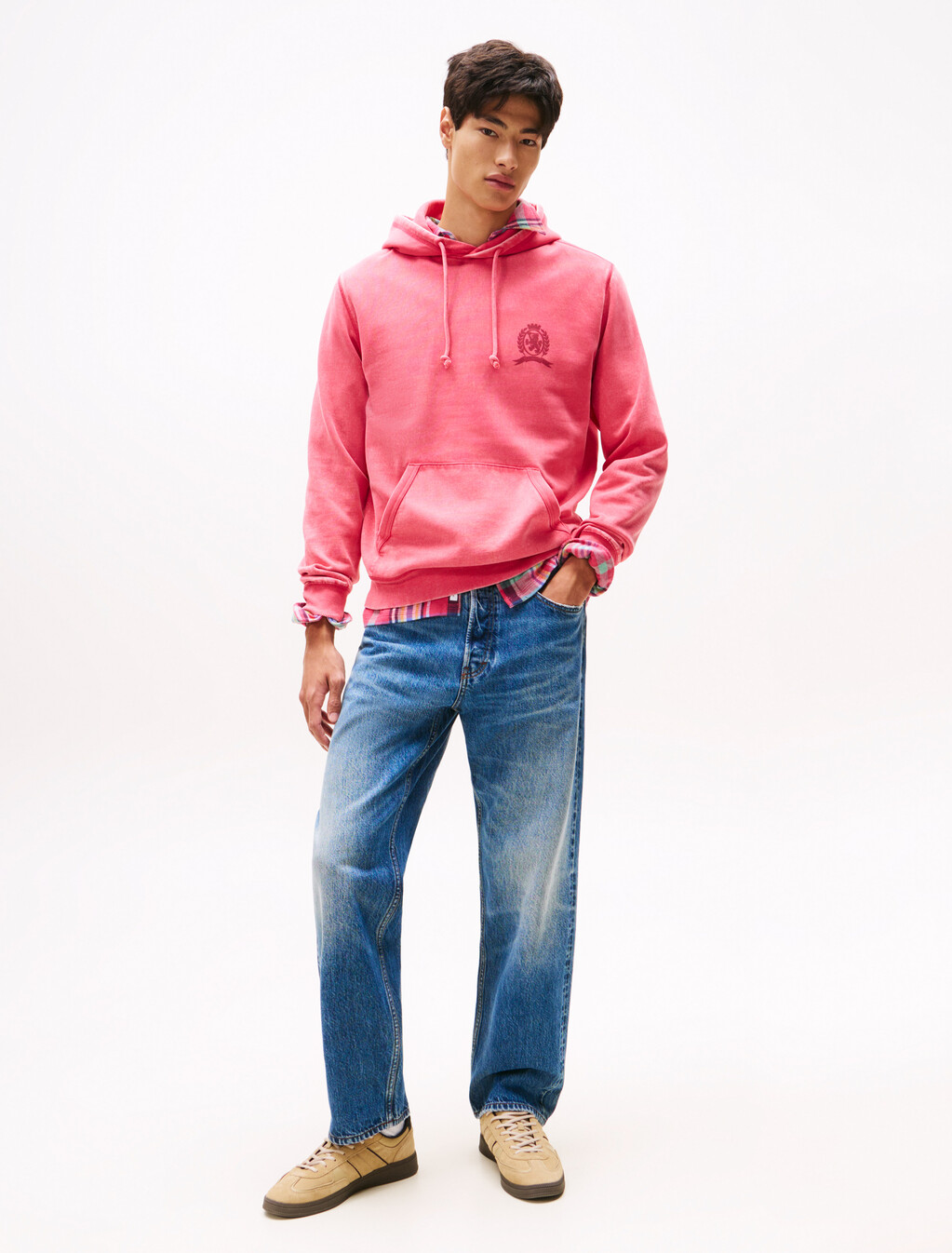 Heritage Crest Back Logo Hoody, Vintage Cerise, hi-res