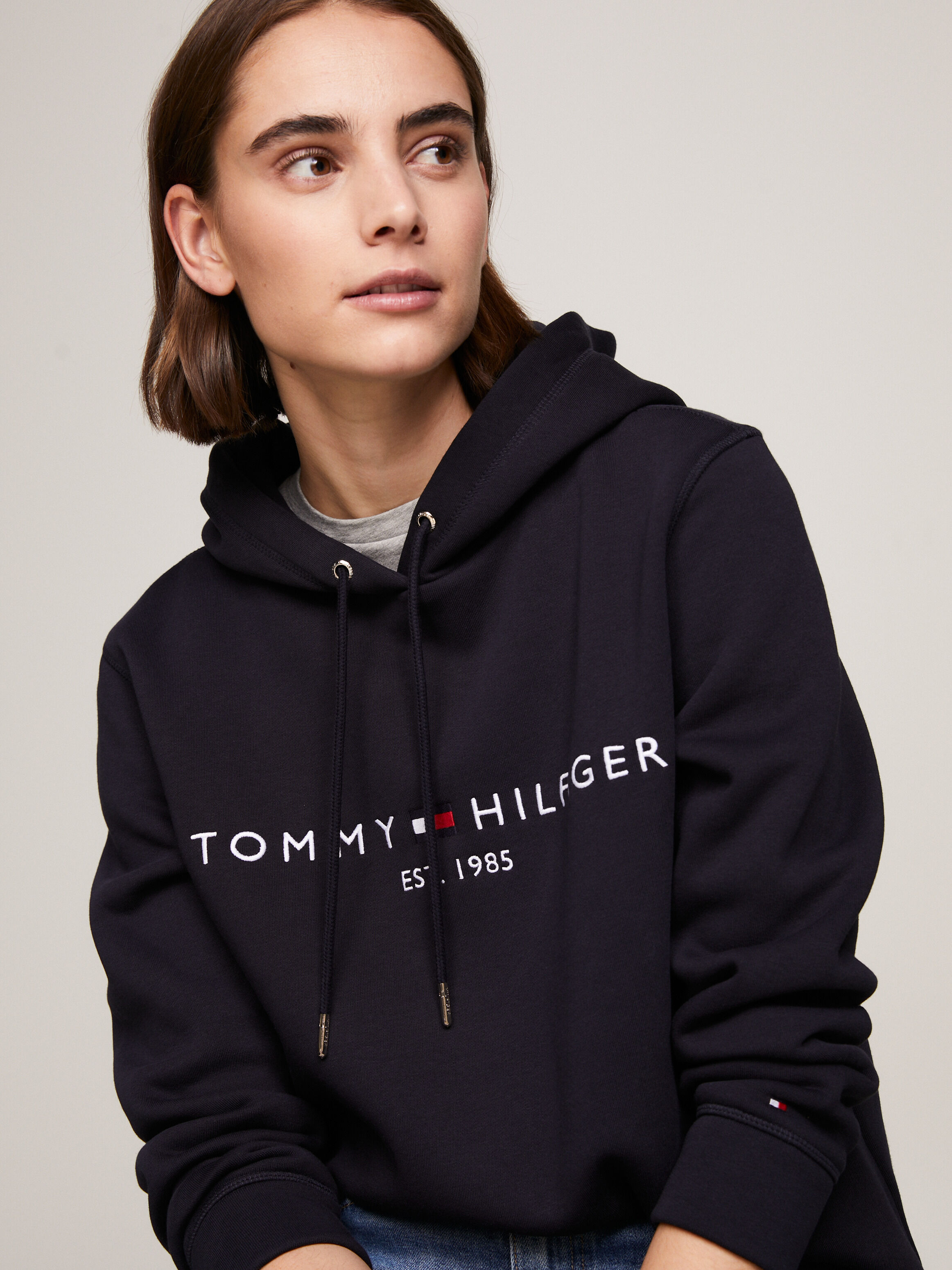 Tommy Hilfiger Blue Heritage Logo Hoodie xlarge Womens