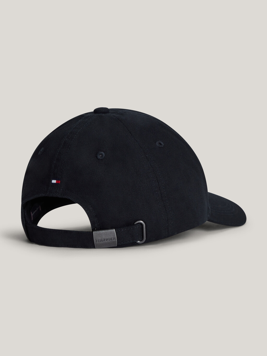 Hilfiger Monotype 刺繡六片式棒球帽, Black, hi-res