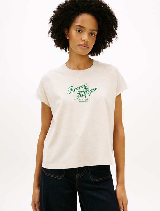 Script Logo Cap Sleeve T-Shirt
