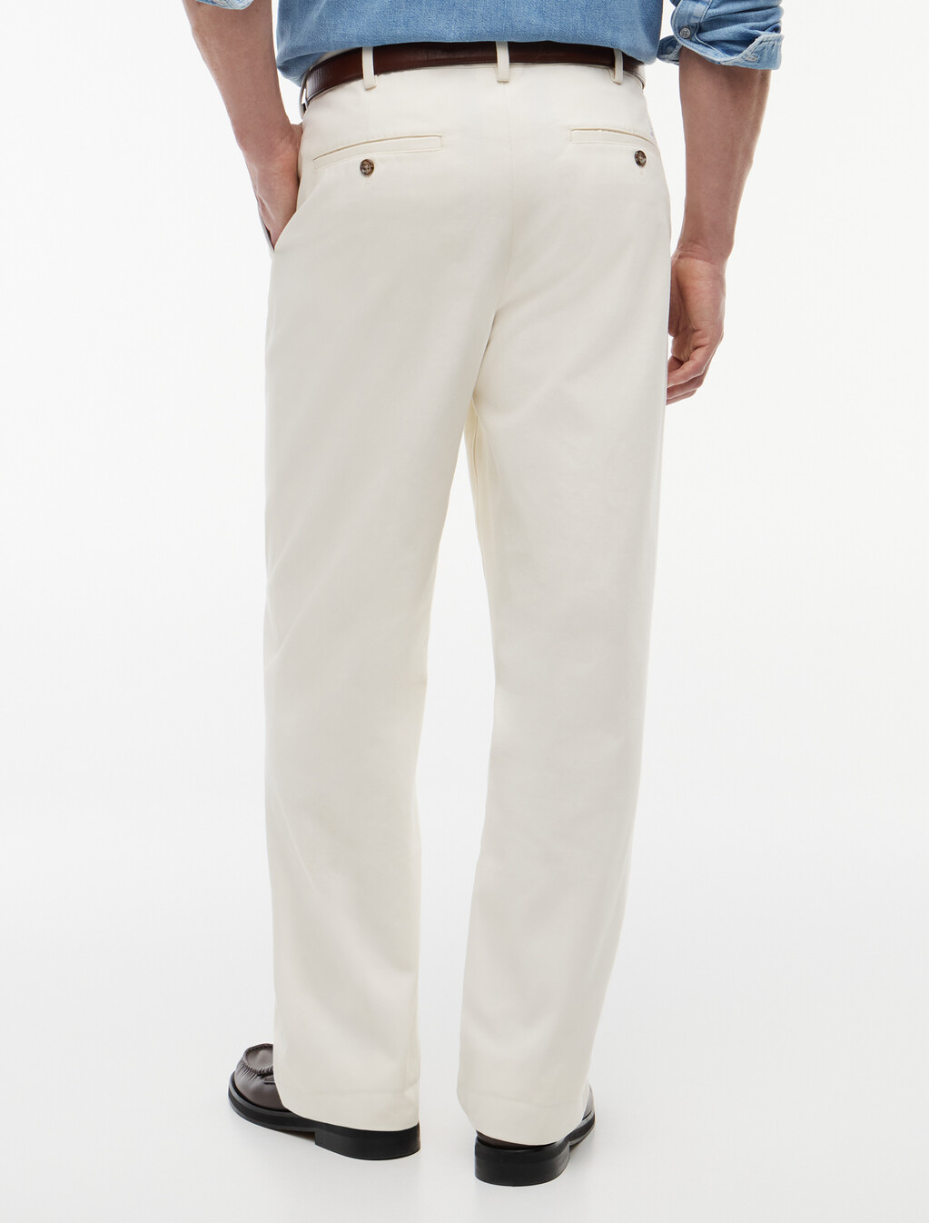Washed Relaxed Twill Chinos, Ivory Petal, hi-res