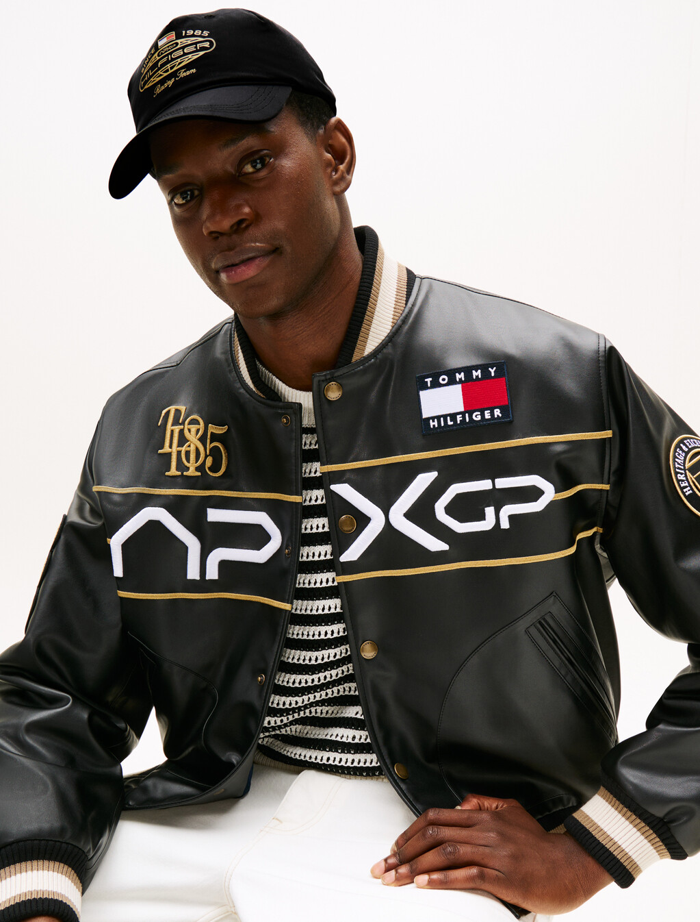 The APXGP Collection Graphic Baseball Cap, Black, hi-res