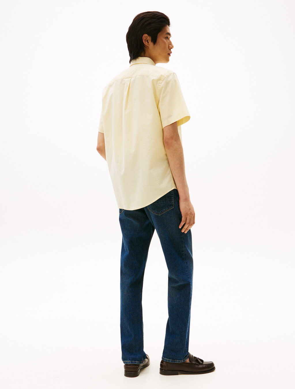 Lightweight Short Sleeve Oxford Shirt, Citronella, hi-res