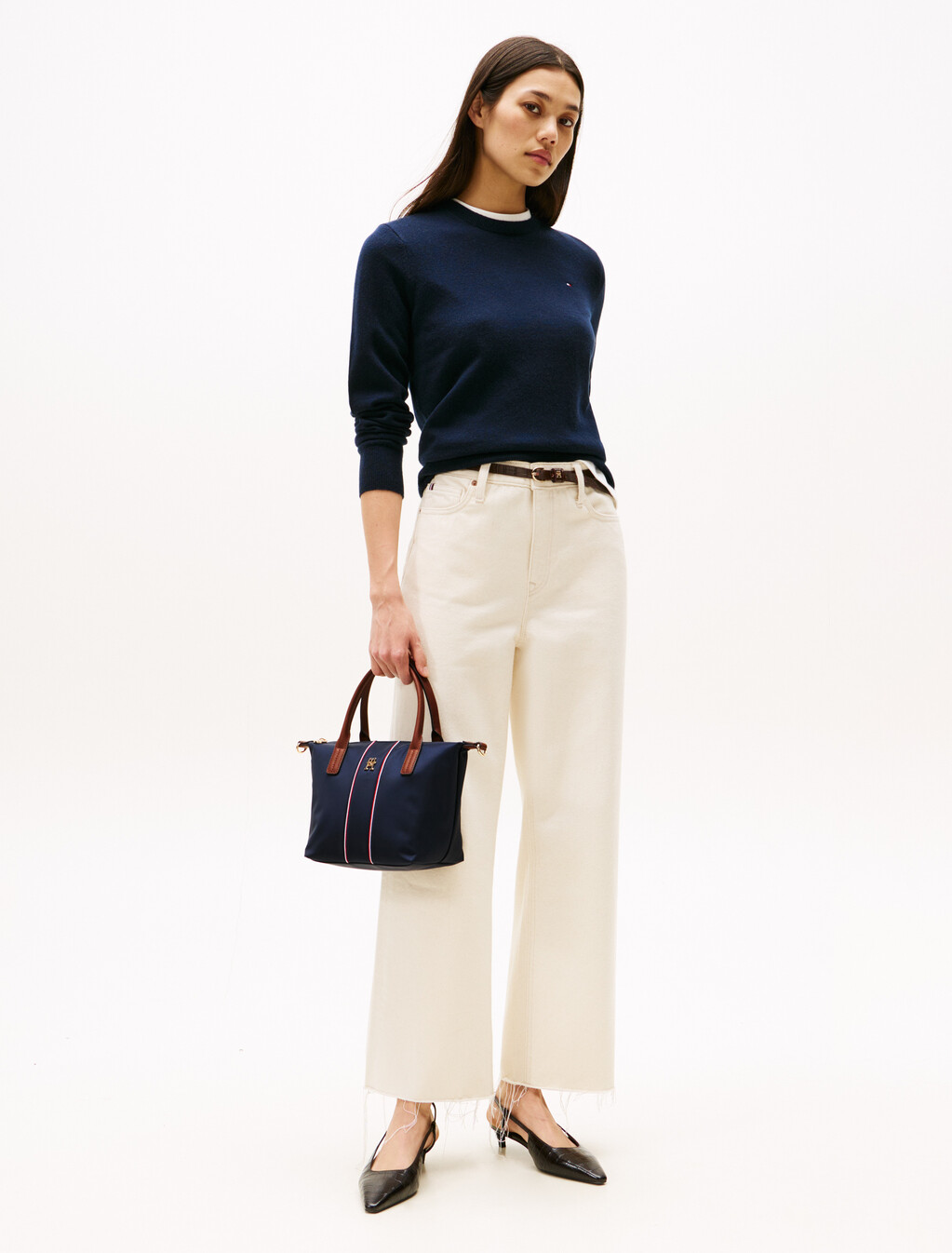 Corporate TH Monogram Crossbody Tote Bag, Space Blue Corp, hi-res