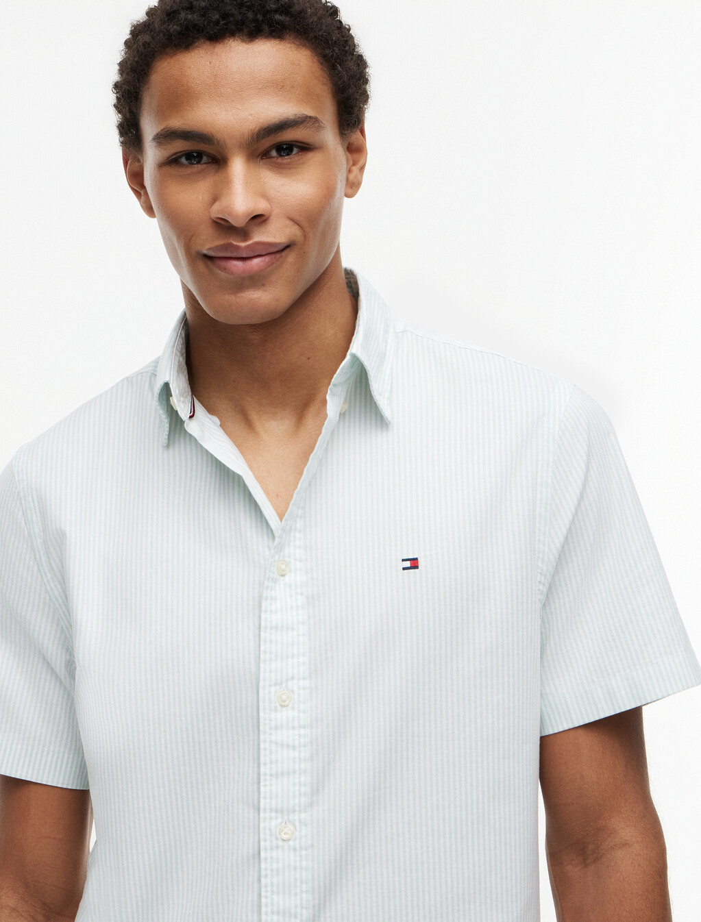 Asia Fit Lightweight Stripe Oxford Shirt, Crushed Mint / Stripe, hi-res