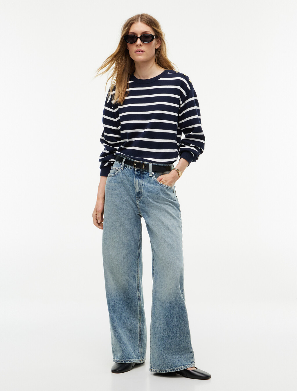 Nola Low Rise Wide Leg Jeans, Monti, hi-res