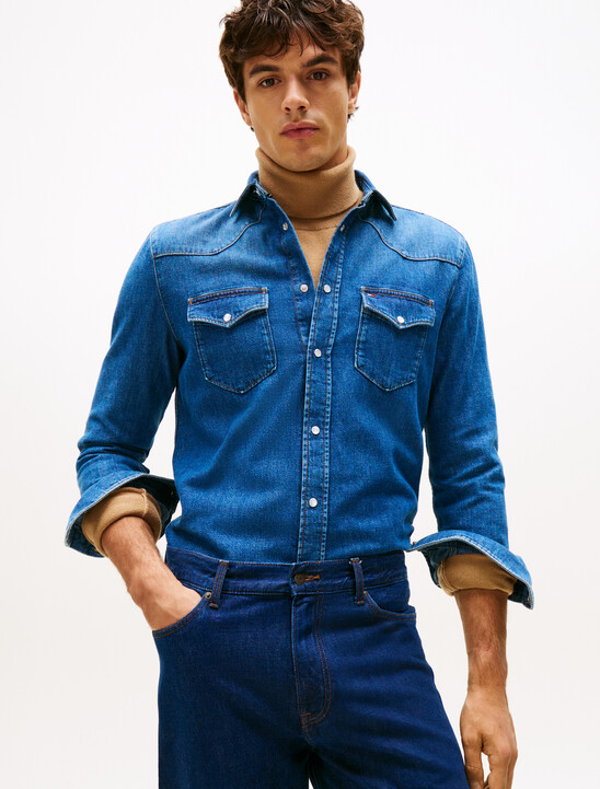 Regular Fit Western Denim Shirt